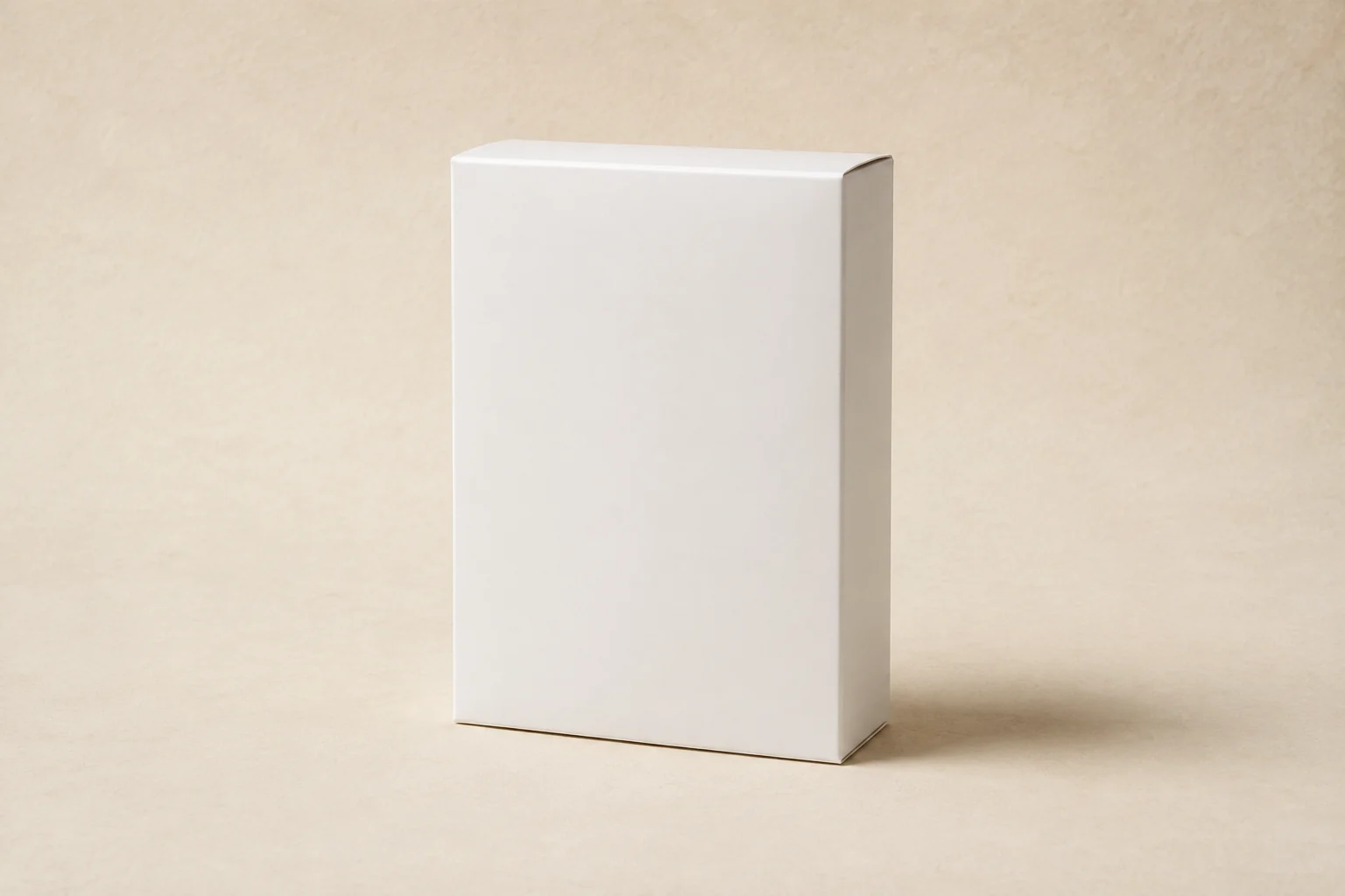 Plain white coffee packaging carton