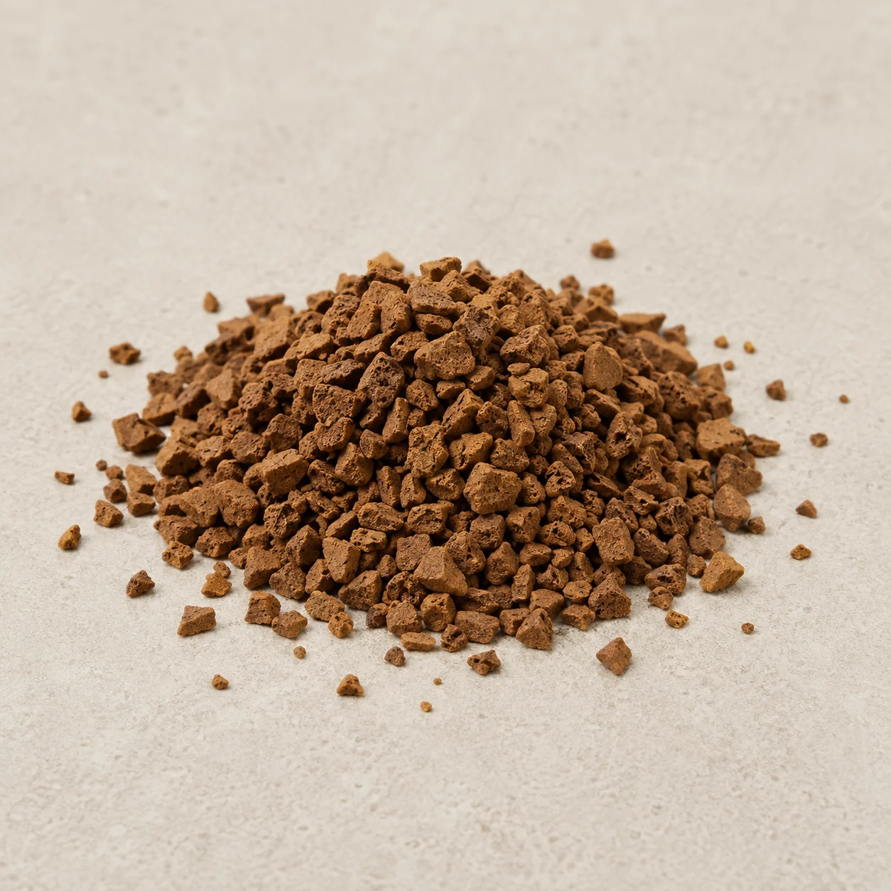 Instant coffee granules for coffee packaging
